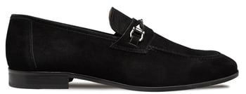 Mezlan Bracco 21735 Black Genuine Suede Bit Slip-On Men's Loafer
