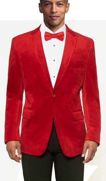 Cielo Red Velvet Modern Fit Blazer B6197