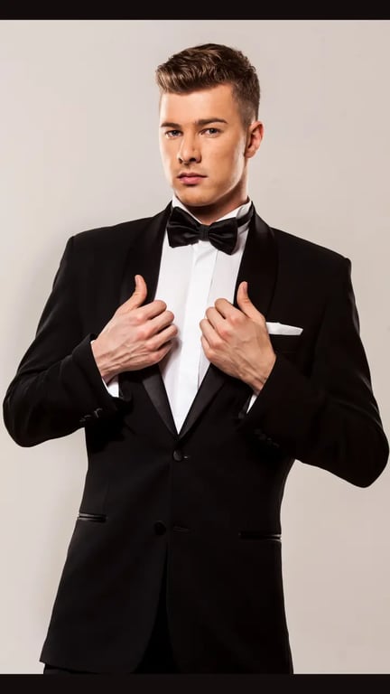 a man wearing a tuxedo