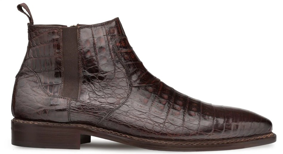 Mezlan Blackmore Crocodile Dress Boots Black (4715-F)