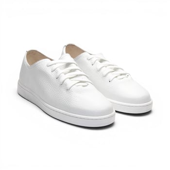 Duca Di Matiste Max White Dollaro Leather Rubber Sole Sneaker-Inspired Casual Shoes