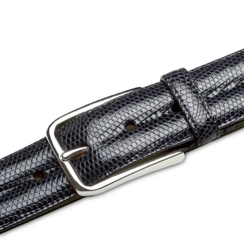 Mezlan Blue Classic Genuine Lizard Belt AO11530.