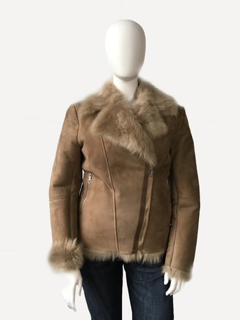 G-Gator Ladies Genuine Toscana Shearling Motorcycle Jacket 1330.