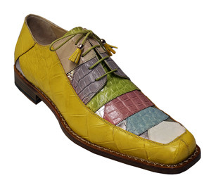 Mauri "2636" All Over Genuine Alligator Rainbow Colors Shoes: New Yellow / White / Sky Lark / Taste Of Berry / Crispy Green / Mauve / Linen / Silver