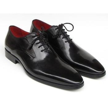 Paul Parkman 019 Black Italian Calfskin Plain-Toe Oxford Shoes