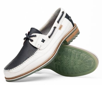 Marco Di Milano Amalfi Navy / White Premium Calf Leather Boat Shoes