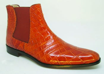 Mauri "2198" Cognac All-Over Genuine Body Alligator Boots