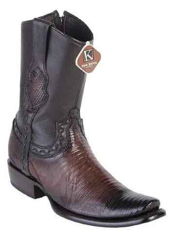 King Exotic Black Cherry Genuine Teju Boots   Dubai Square Toe Cowboy Boots 479B0718