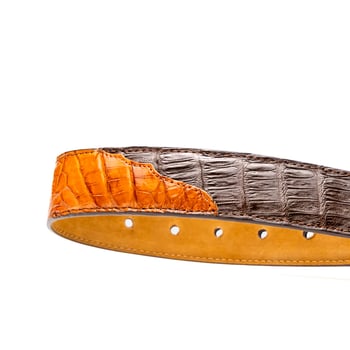 Marco Di Milano Luciano Belt Brown / Cognac Genuine Ostrich Exotic Belt