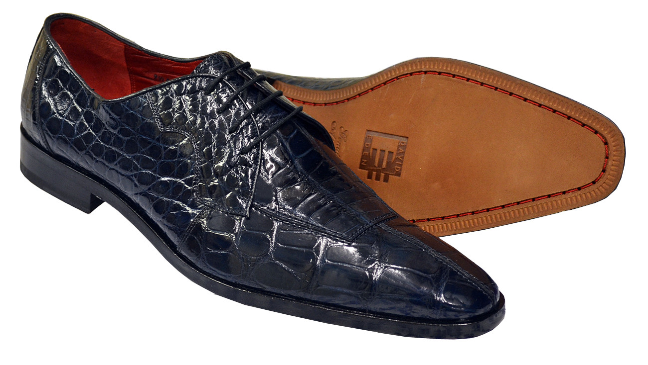 DAVID EDEN GENUINE ALLIGATOR LACE-UPS DAVID EDEN Genuine Crocodile Alligator Mens Dress Shoes Sz  main image 2