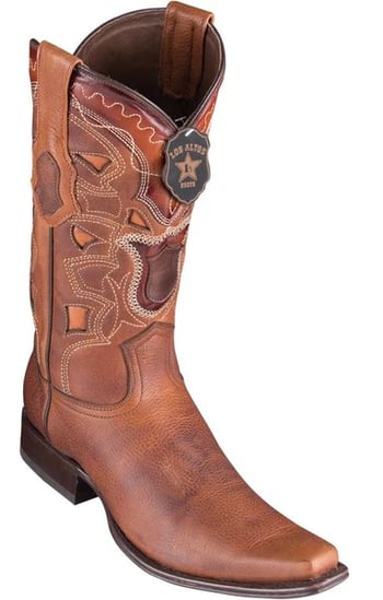 Los Altos Walnut Rage Leather European Square Toe Cowboy Boots 769940