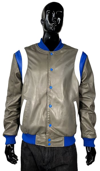 G-Gator Multi-Color Genuine Leather Button-Up Bomber Jacket 1040.