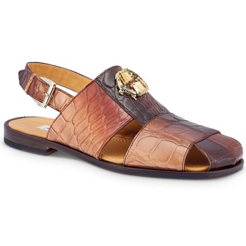 Mauri 5126 Multi Brown Genuine Body Alligator / Calfskin Sandals.