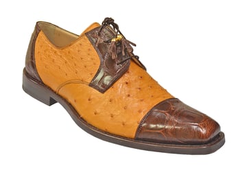 Mauri Sport Rust / Buttercup Genuine Alligator / Ostrich Shoes M594