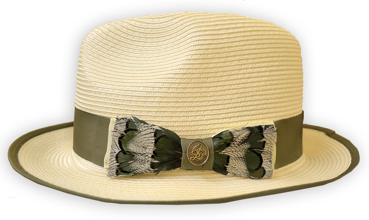 Straw Steve fedora size small Santa Cruz | Straw Hat | Blue – Steven Land Menswear main image 3
