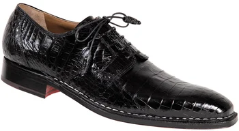 Mauri  "Napoleon" 1024 Black Baby Crocodile Shoes