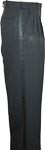 Pronti Solid Black Tuxedo Slacks With Black Satin Stripe On The Sides TP120-14