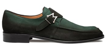 Mezlan Diesel 21745 Forest Suede Monk Strap Shoes Men's Handmade in Spain.