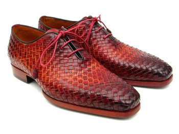 Paul Parkman ''54HK42'' Burgundy / Tobacco Genuine Leather Shoes.