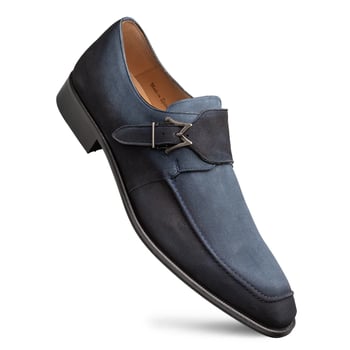 Mezlan Diesel Royal Genuine Suede Monk Strap Shoes 21745 Handmade in Spain