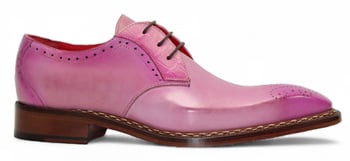 Fennix Italy Tyler Pink Genuine Alligator Leather Derby Shoes