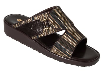 Mauri "1809" Dark Brown Genuine Woven R57 / Karung Platform Sandals