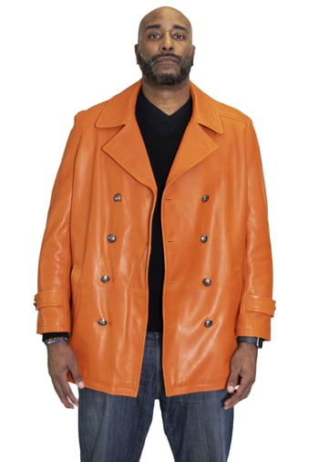 G-Gator Rust Genuine Lambskin Leather Trench Coat 2092.