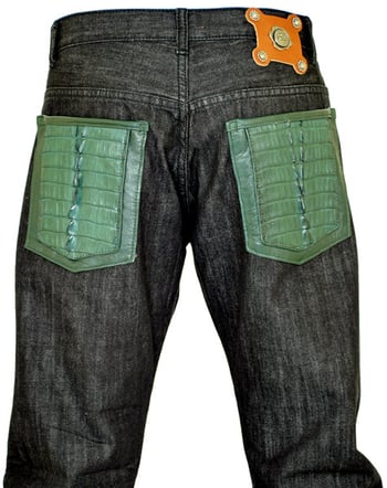 G-Gator Genuine Hornback Alligator Jeans 0922