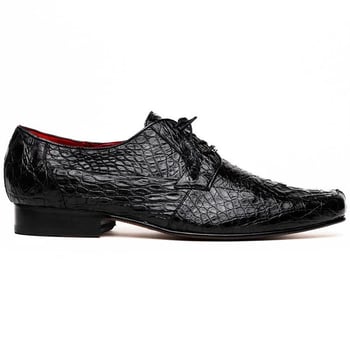 Marco Di Milano "Leonardo"  Black Genuine Caiman Crocodile Dress Shoes