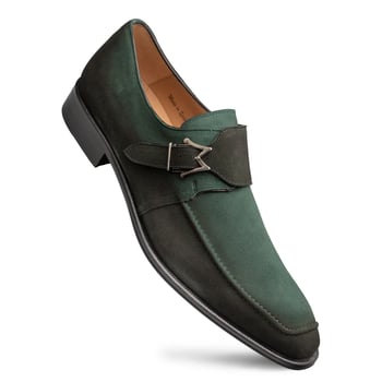 Mezlan Diesel 21745 Forest Suede Monk Strap Shoes Men's Handmade in Spain.