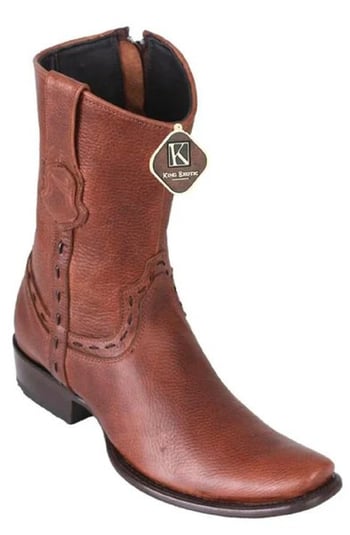 King Exotic  Brown Genuine Grisly Boots   Dubai Square Toe Cowboy Boots 479B2707