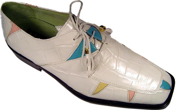Marco Vicci White/Pink/Yellow/Blue Genuine Snakeskin Shoes, Men\'s Size 11 Marco Vicci Shoes - Etsy main image 4