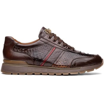 Marco Di Milano ''Brescia'' Brown Genuine Python and Calfskin Fashion Sneakers