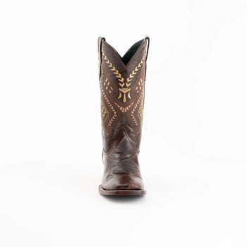 Ferrini "Jesse" Chocolate Alligator Print Leather Square Toe Cowboy Boots 43593-09