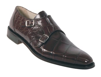 Mauri "Caviar" 4490 Land Genuine All-Over Alligator Monk Strap Shoes