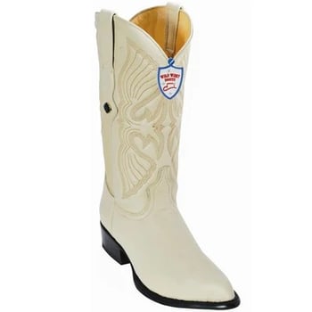 Wild West Winterwhite Genuine Elk Leather J Toe Cowboy Boots 2995104