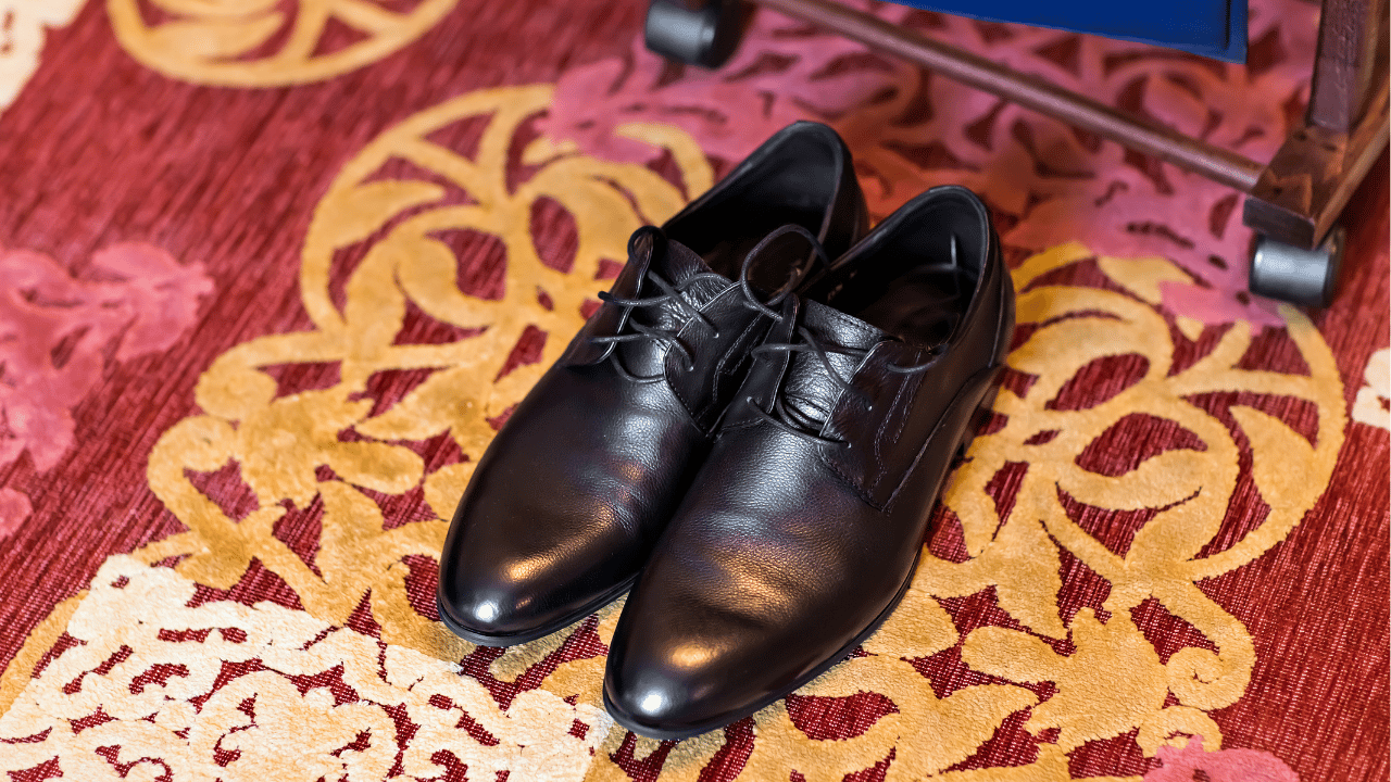criss cross laced dress shoes