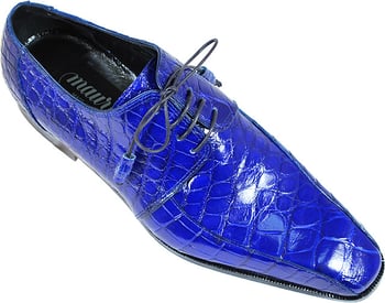 Mauri  "Gallery" 4301 Royal Blue Genuine Alligator Shoes.