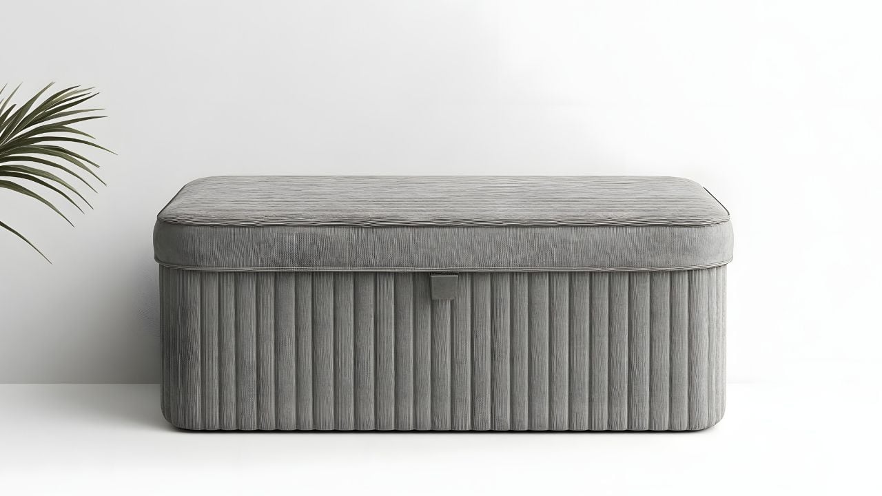 an ottoman with storage