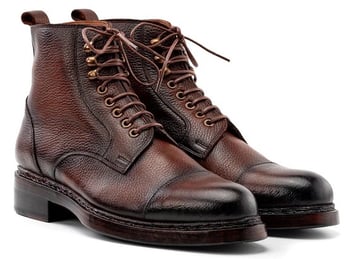 Paul Parkman 5075-FLB Brown Genuine Floater Leather Cap Toe Lace-Up Boots