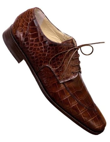 Mauri  "Suspense" 2704 Gold  Genuine Baby Alligator Oxford Shoes.