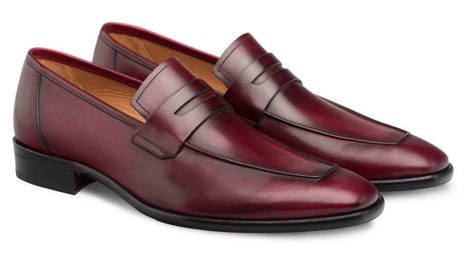 NEW MEZLAN men\'s slip on loafer in red Apron Front Gored Slip On – Mezlan Warehouse main image 3
