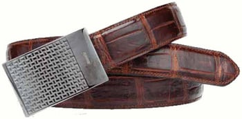 Mauri "100/35" Sport Rust Genuine Alligator Pull-Up Belt