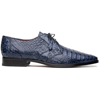 Marco Di Milano "Lacio" Navy Genuine Caiman Crocodile Dress Shoes