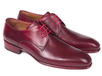 Paul Parkman "633BRD72" Burgundy Hand Painted Derby Shoes.