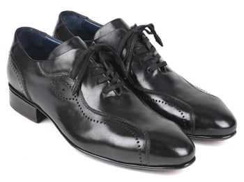 Paul Parkman ''84654-Blk'' Black Genuine Calfskin Lace-Up Casual Shoes.