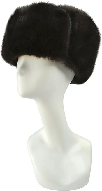 Winter Fur Brown Genuine Mink Hat M59H01BR.