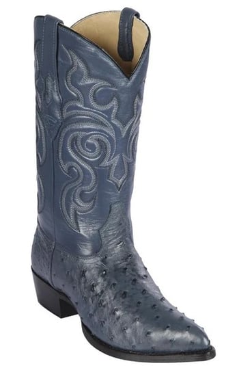 Los Altos Blue Jean Genuine Full Quill J Toe Ostrich Cowboy Boots 990314