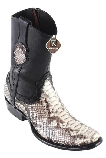 King Exotic Natural  Genuine Python Boots   Dubai Square Toe Cowboy Boots 479B5749