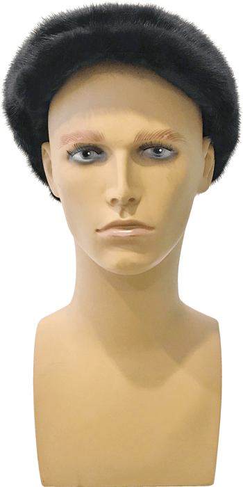 Winter Fur Black Genuine Mink Hat M59H05BK.